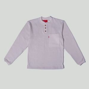 Heavy Three Button Henley - Creme